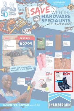 Chamberlains : Holiday Hardware (20 July - 5 Aug 2018), page 1