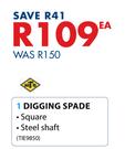 Digging Spade Square With Steel Shaft