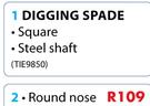 Digging Spade With Round Nose