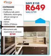 Kayreed 16mm Melamine Chipboard 1830x2750mm