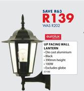 Eurolux Up Facing Wall Lantern