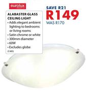 Eurolux Alabaster Glass Ceiling Light