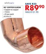 Splash Works 90 Degree Copper Elbow-Per Pack