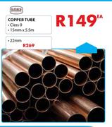 SABS Approved Class 0 Copper Tube 15mm x 5.5m-Each