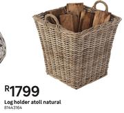 Log Holder Atoll Natural