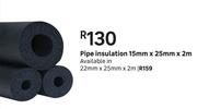 Pipe Insulation 15mm x 25mm x 2m