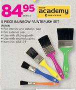 Academy 5 Piece Rainbow Paint Brush Set-Per Set