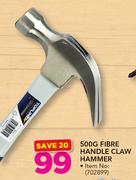Topline 500g Fibre Handle Claw Hammer