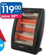 Safeway 2 Bar Quartz Heater Black Or White-Each