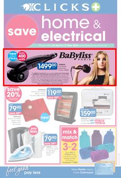 Clicks : Home & Electrical (24 Apr - 21 May 2014), page 1