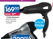 Vidal Sassoon 2000W Silky Ionic Hairdryer(VSDR5818)