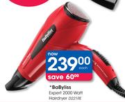 Babyliss Expert 2000Watt Hairdryer D220RE