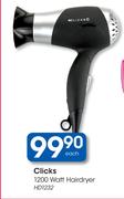 Clicks 1200 Watt Hairdryer HD1232