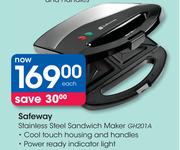 Safeway Stainless Steel Sandwich Maker GH201A
