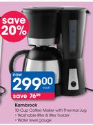 Kambrook 10 Cup Coffee Maker With Thermal Jug