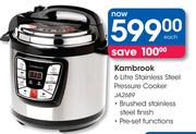 Kambrook Stainless Steel Pressure Cooker JA2689-6Ltr