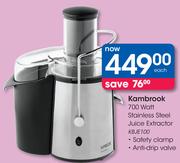Kambrook 700W Stainless Steel Juice Extractor KBJE100