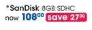 Sandisk 8GB SDHC