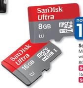 Sandisk Micro SDHC Ultra With SD Adaptor 8GB