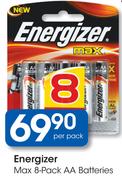 Energizer Max 8-Pack AA Batteries-Per Pack