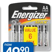 Energizer Max 4+2 AAA Batteries