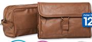 Clicks Men's Tan PU Hanging Bag