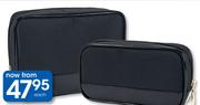 Clicks Black PVC Trim Cosmetics Bag