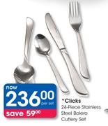 Clicks 24-Piece Stainless Steel Bolero Cutlery Set-Per Set