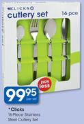 Clicks 16-Piece Stainless Steel Cutlery Set-Per Set