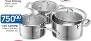 Love Cooking 6-Piece Stainless Steel Pot Set-Per Set