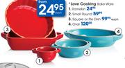 Love Cooking Bake Ware Small Round