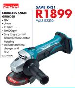 Makita Cordless Angle Grinder DGA452ZK