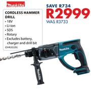 Makita Cordless Hammer Drill DHP202ZK