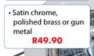 Eurolux Downlight In Satin Chrome, Polished Brass Or Gun Metal