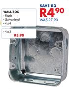 Flush Wall Box 4x2 Galvanised