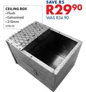 Flush Ceiling Box 210mm Galvanised