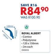 Royal Albert 2m Cornice Polystyrene (120 x 150mm)-Each