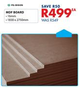 PG Bison 16mm MDF Board (1830 x 2750mm)-Each