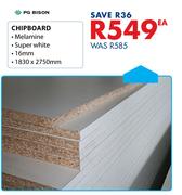 PG Bison 16mm Chipboard (1830 x 2750mm)-Each