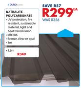 Duroplastic 3.m Natralite Polycarbonate