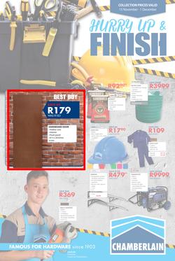Chamberlains : Hurry Up And Finish (15 Nov - 1 Dec 2019), page 1