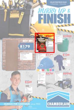 Chamberlains : Hurry Up And Finish (15 Nov - 1 Dec 2019), page 1