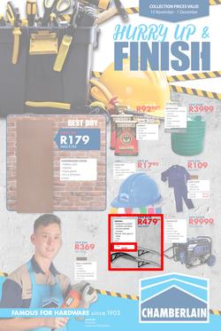 Chamberlains : Hurry Up And Finish (15 Nov - 1 Dec 2019), page 1