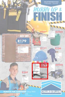 Chamberlains : Hurry Up And Finish (15 Nov - 1 Dec 2019), page 1