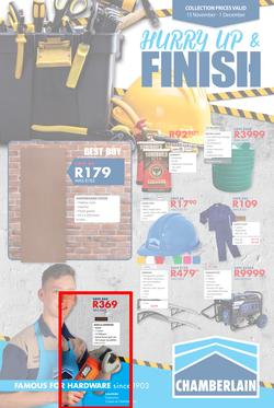 Chamberlains : Hurry Up And Finish (15 Nov - 1 Dec 2019), page 1