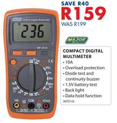 Major Tech Compact Digital Multimeter