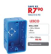 Lesco Wall Box Blue-100 x 100mm