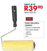 Hamiltons Paint Roller & Handle 225mm
