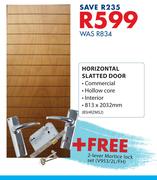 Horizontal Slatted Door-813 x 2032mm