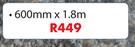Chamber Value Postform Top-600mm x 1.8m